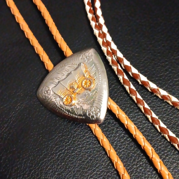 2 Bolo Ties one ready to attach any slide you want. - Picture 1 of 4